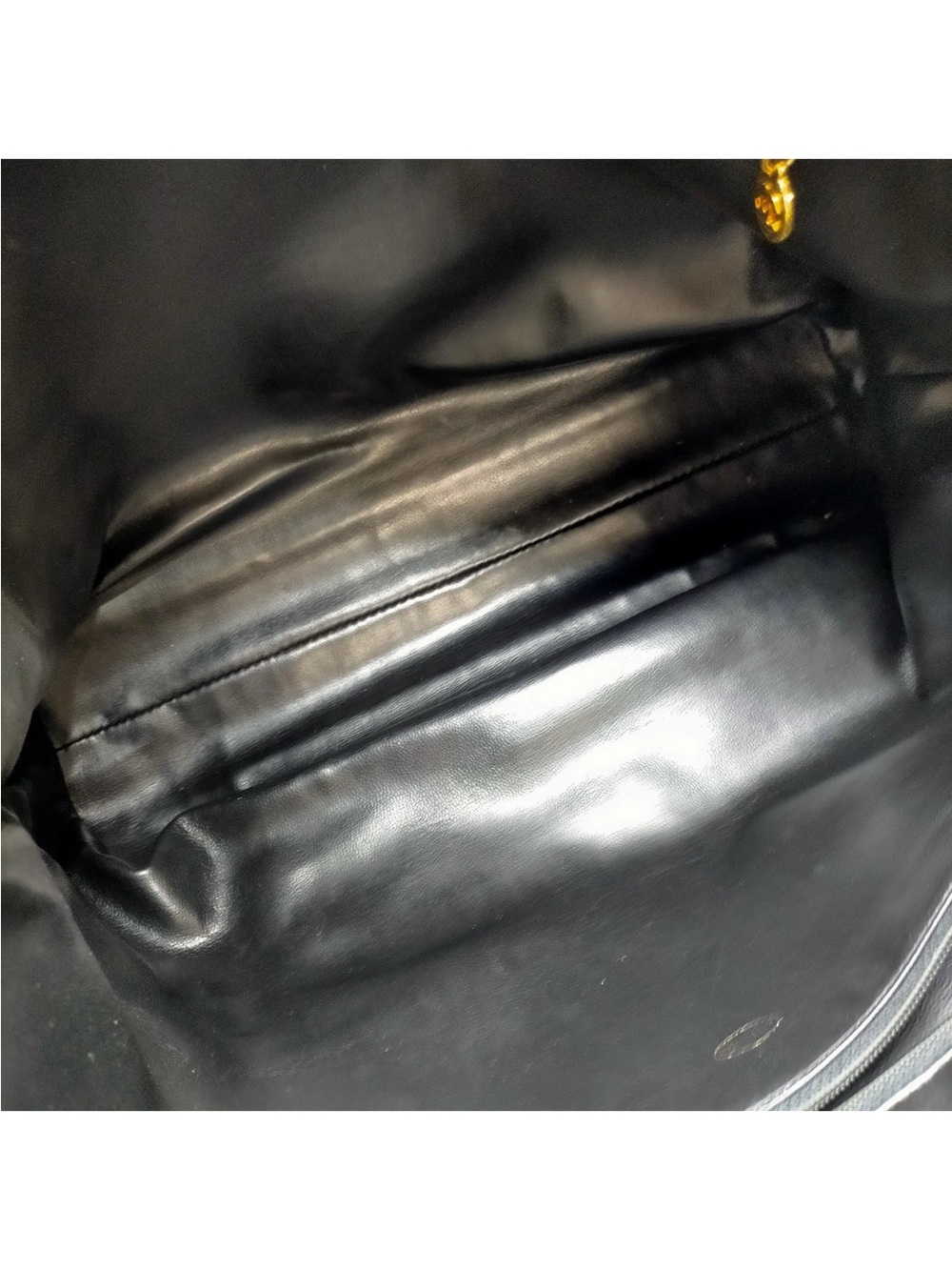 CHANEL Black Lambskin CC Chain Tote Shoulder Bag 24k plated Gold Hardware - Picture 9 of 15